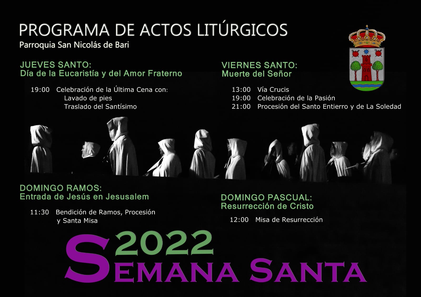 PROGRAMA DE ACTOS LITÚRGICOS SEMANA SANTA 2022